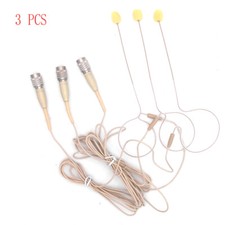 3 PCS headset earhook mic head worn microphone for Audio Technica Wireless