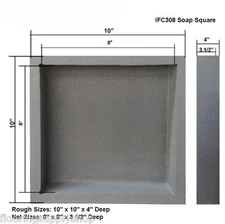 Ready-Made Ready to Tile Soap Shampoo Niche 8 x 8  Waterproof Made in the USA 