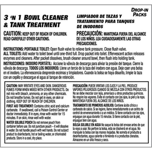 Dometic D1112001 3 N 1 Bowl Cleaner & Tank Treatment 12ct.