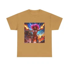 Fantasy Art Tee Triple Faced Woman Fighter Futuristic Planet Shirt, Unisex Shirt
