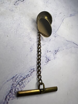 Vintage 14k Yellow Gold Filled Blank Oval Tie Pin