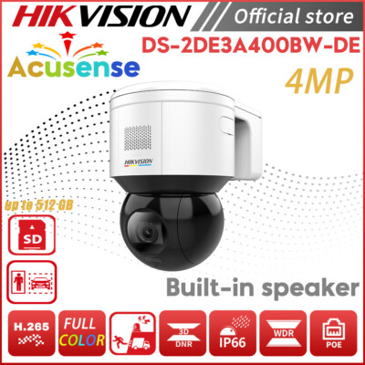 Original Hikvision DS-2DE3A400BW-DE 4MP ColorVu Mini PTZ Dome Network Camera 4MM