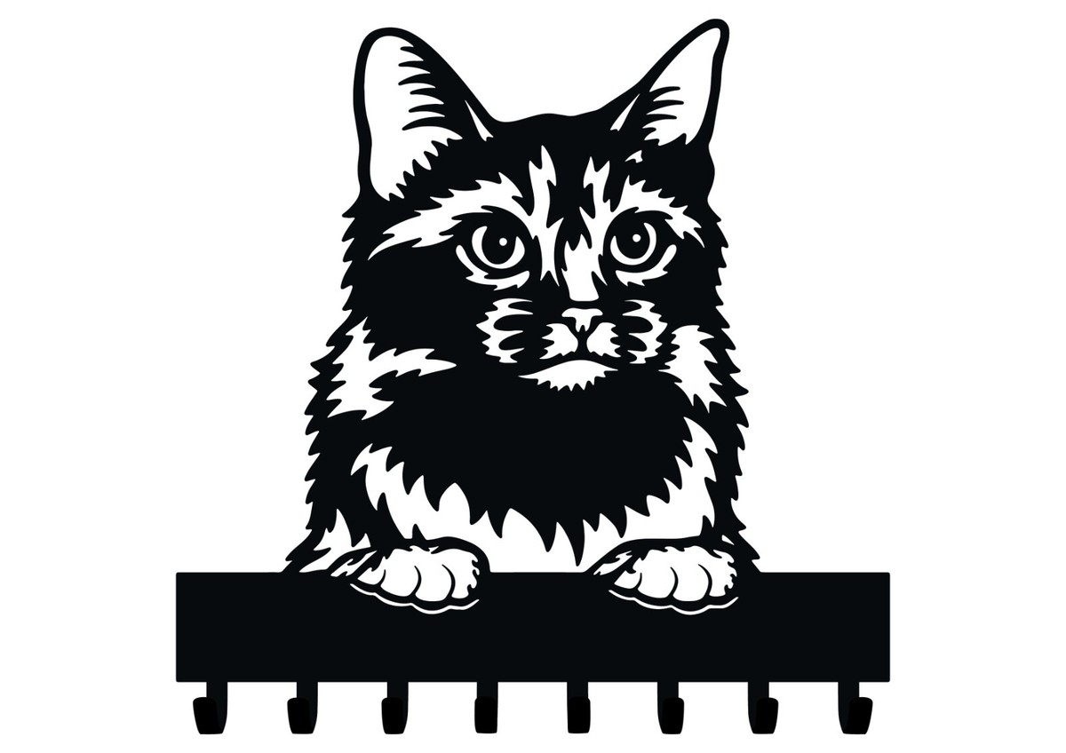 Portachiavi in acrilico a forma di gatto, simpatico ciondolo a forma di gatto per la decorazione dell'auto Grey | Leroy Merlin