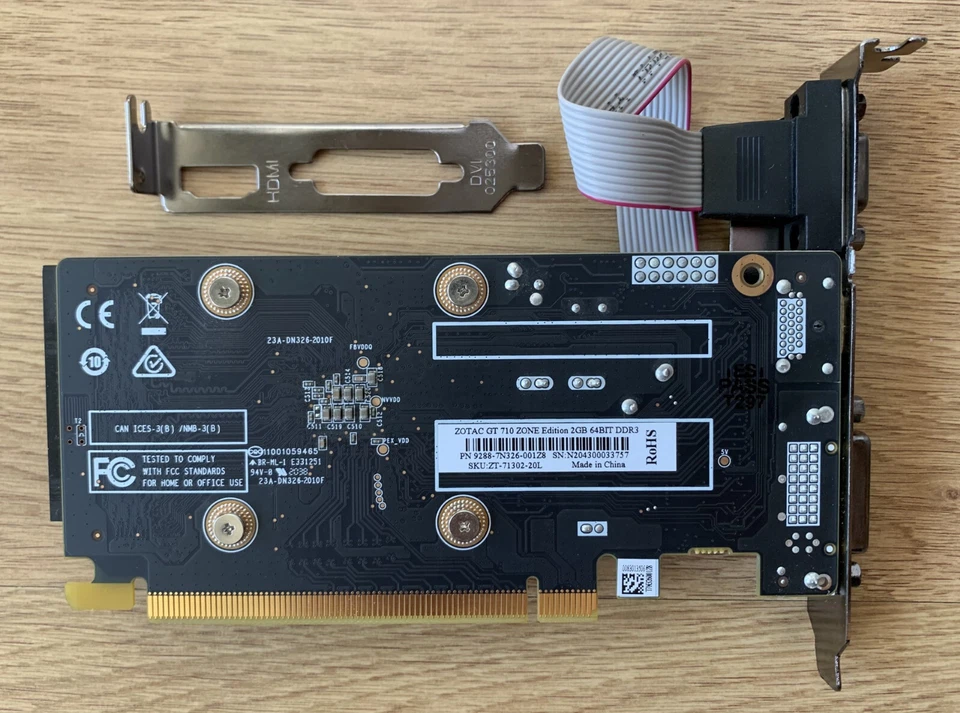 ZOTAC GeForce GT710 2Gb DDR3 GRAPHICS CARD - Image 3 of 4