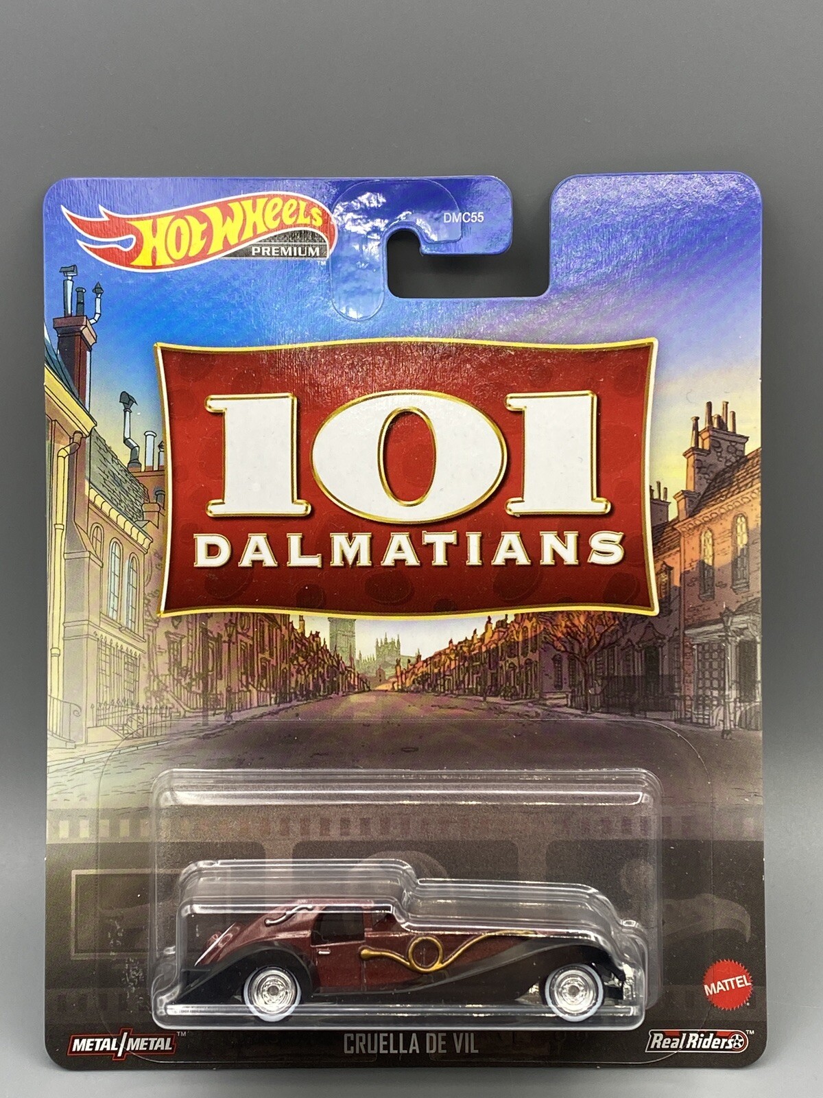 Hot Wheels 1:64 Scale Retro Entertainment Diecast 101 Dalmatians Cruella De Vil