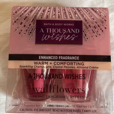 Bath & Body Works 2 PK A Thousand Wishes Enhanced Wallflowers Fragrance Refill