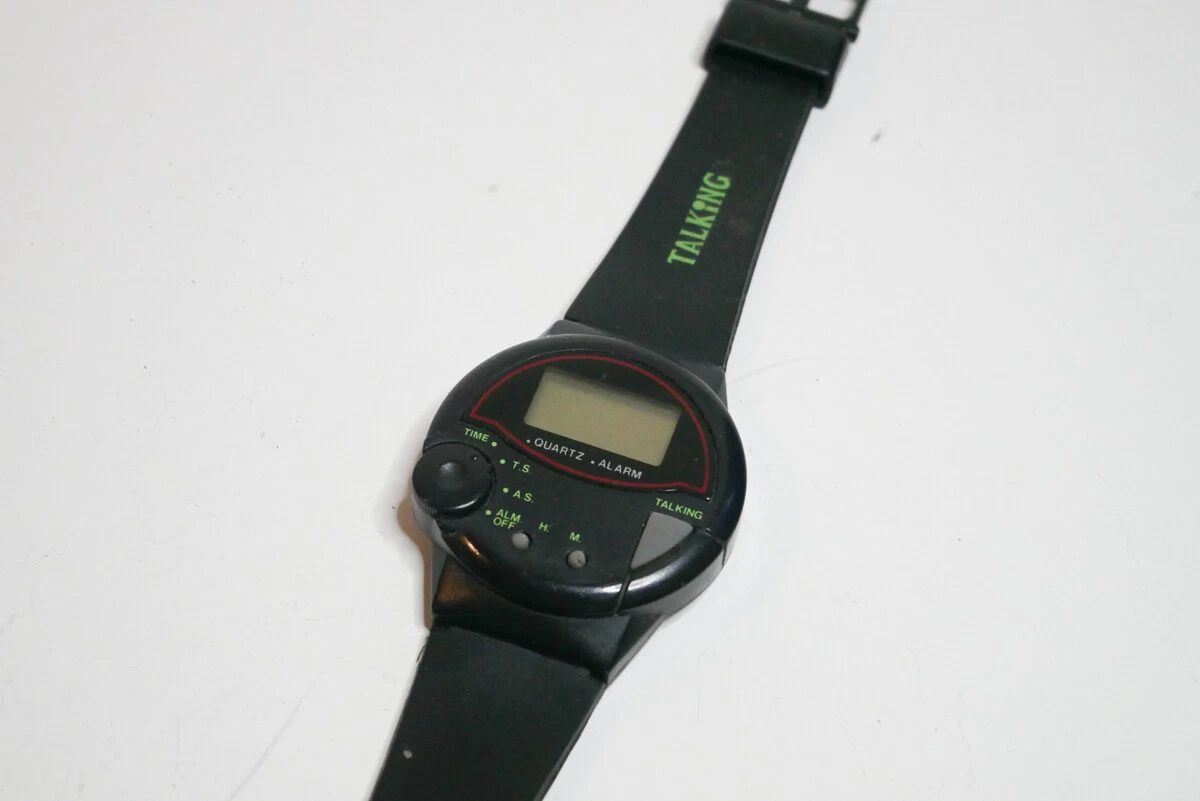 1980s Vintage DIGITAL Quartz Alarm Talking Watch eBay