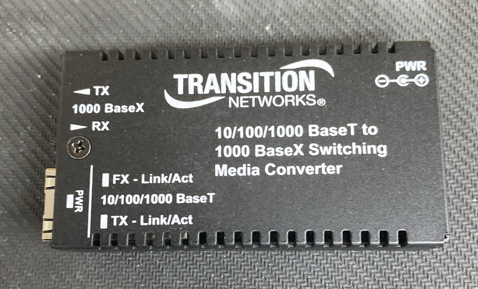 Transition Networks 10/100/1000Base-TX to 1000Base-SX Media Converter ...