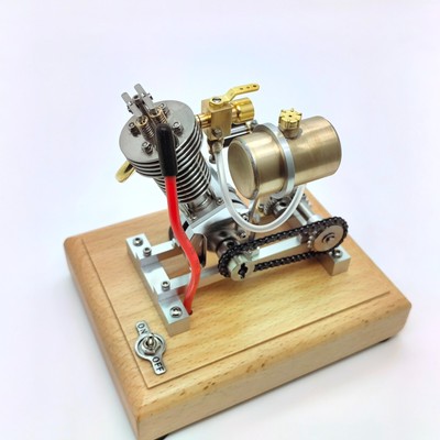 Vintage Mini Gasoline Engine Model Hit Miss Gas Engine Mechanica Toys Desk Gift