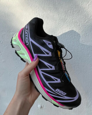 Salomon XT-6 Running Sneakers L41455000 Black Nimbus Cloud