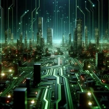 Digital Image Picture Wallpaper Background Desktop AI Art Circuit Board