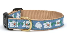 Up Country Dog Collar, Magnolia Flower, Adjustable Made In USA XS S M L XL XXL