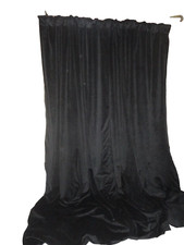 EXCLUSIVE FABRICS FURNISHINGS black VELVET 2 BLACKOUT PANELS CURTAINS 48X107