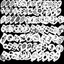Bowitzki 90 Pcs Face Painting Stencils for Art Work FOR Party Events Stencils
