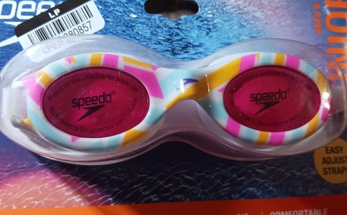 Speedo Kids Swim Goggles Girls Child UVA UVB White Pink Glide Lens Leakproof NWT - Picture 2 of 10