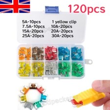 120 Pieces Micro Blade Fuse Assorted Kit Mixed Low Profile Mini Car Van Auto