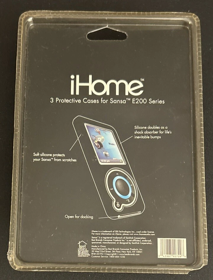 iHome 3 Protective Cases For Sansa E200 Series MP3 Player E250 E260 E270 E280 - Image 2 of 2