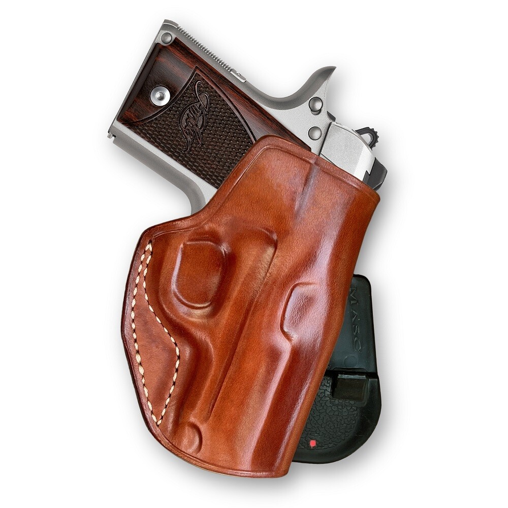 Leather OWB Paddle Holster Custom Fit, S&W Bodyguard 380ACP 6