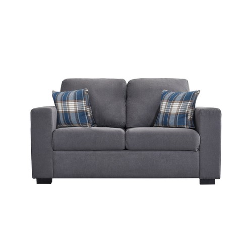 Luxury 2, 3 Seater Linen Fabric Couch Sofa Armchair with 2 Pillows Living Room - Picture 70 of 86