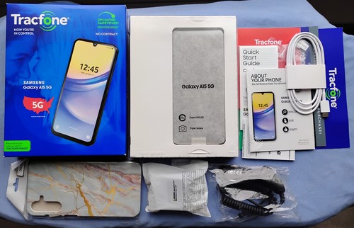 Samsung Galaxy A15 5G Blue Black New Open Box Carrier Unlocked 6.5" 128GB 50MP