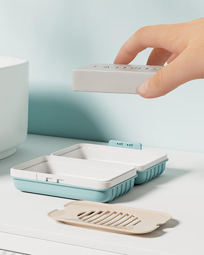 Travel Soap Dish with Lid - Draining Soap Bar Holder - Travel Soap Container - 第 7/12 張圖片
