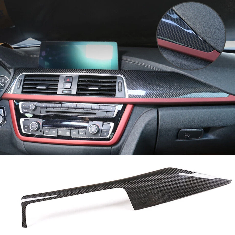 Kit de embellecedor de cubierta interior completa de fibra de carbono real para BMW Serie 3 4 F30 2013-2019 Foto 2 de 4