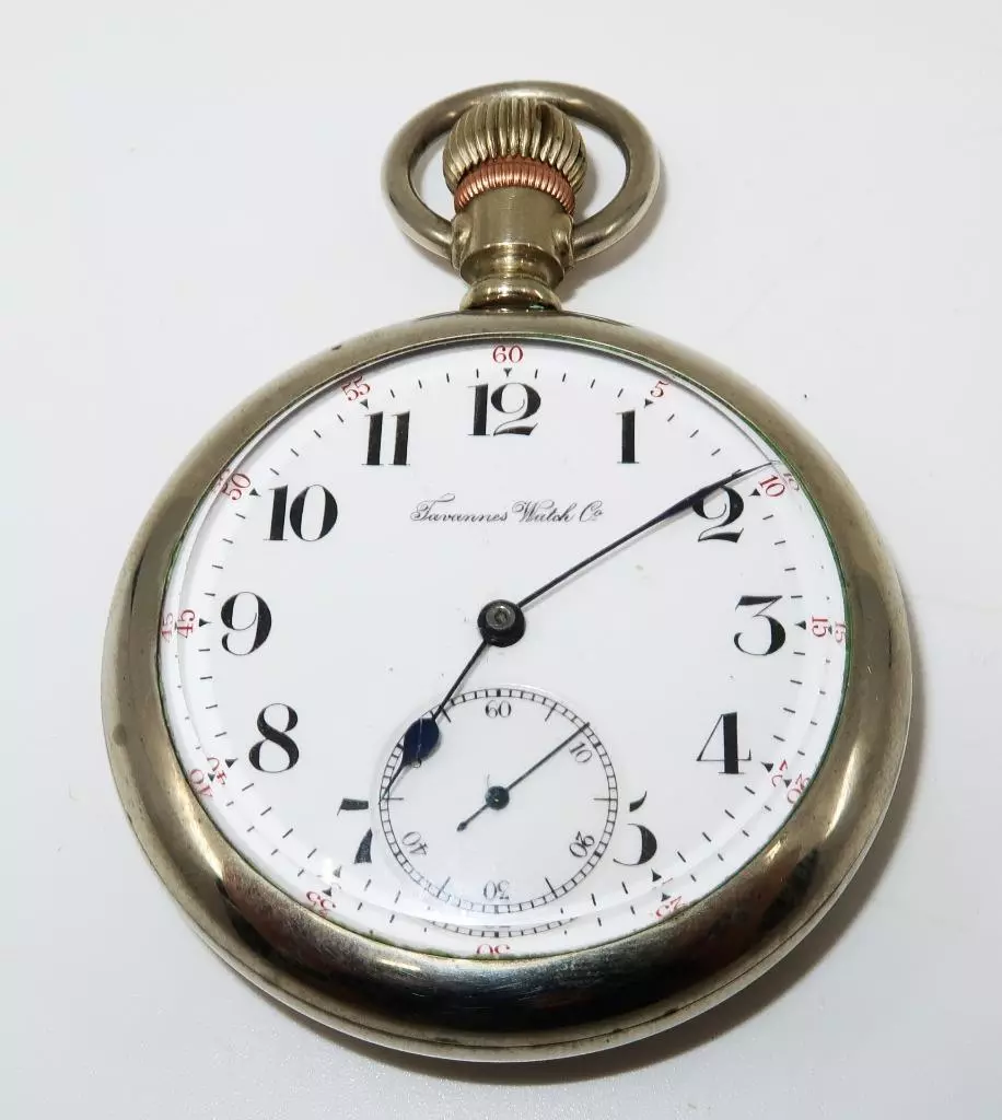 Tavannes Watch Co. 2694743 Crescent Case Open Face Pocket Watch 2
