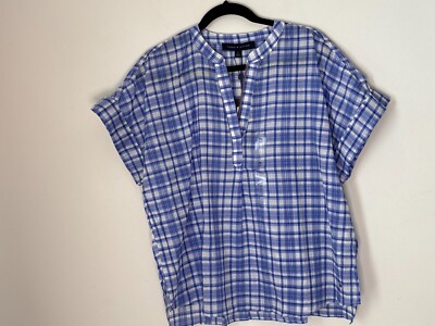 トップス thaotogibanashisupply HAPPYBOX Tommy Hilfiger Roll-Tab Oversized Boxy Beach Shirt Women