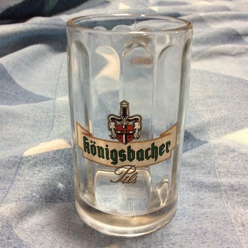 TWO (2) GLASS MUGS ● Konigsbacher Beer Mug ● Mönchshof  Beer miniature ● Germany - Picture 3 of 16