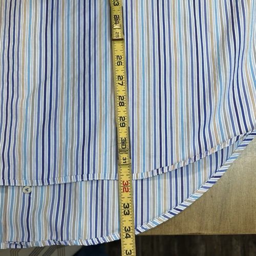 Robert Graham Button-Up Long Sleeve Dress Shirt Striped Size 17.5 36/37 TALL - Picture 9 of 9