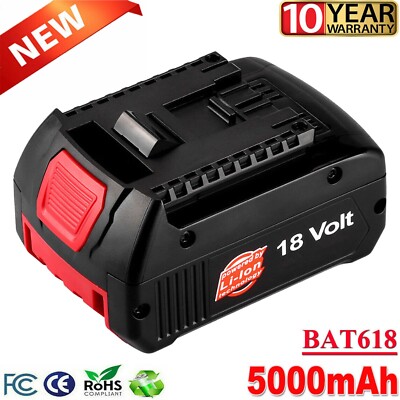 18V 5.0Ah for Bosch BAT618 BAT609 Li-ion Battery BAT620 BAT610G BAT619G 24618-01