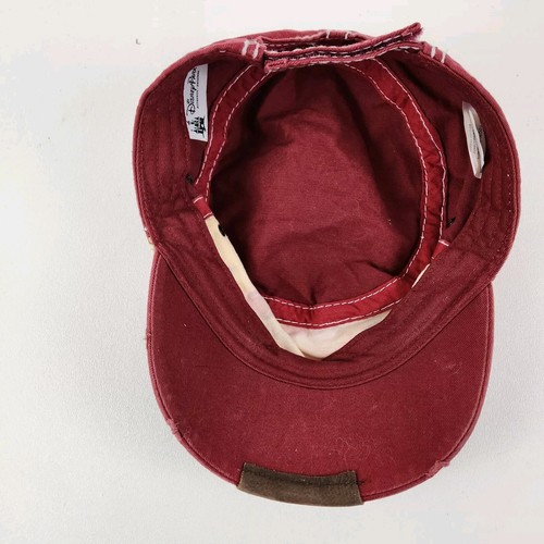 Gorra de Mickey Mouse Walt Disney World para mujer envejecida roja amarilla bordada - Imagen 7 de 9
