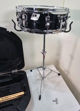 Custodia supporto batteria rullante vintage Ludwig 14"x5,5" Galaxy nero scintillante tutto originale 