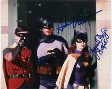 Batman Adam West Burt Ward Yvonne Craig Autographed Signed 8x10 Photo Reprint