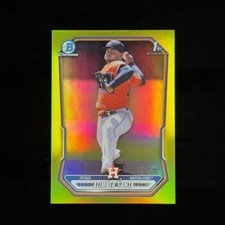 2026 Bowman Chrome Alimber Santa Yellow Refractor 1st Bowman /75 Astros Prospect