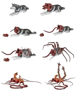 NECA 4905 The Thing Dog Creature Hundekreatur Actionfigur, Wie abgebildet