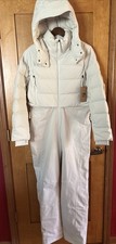 The North Face X SKIMS Off The Clock 550 Down One Piece Ski Snowsuit - Bone - XL