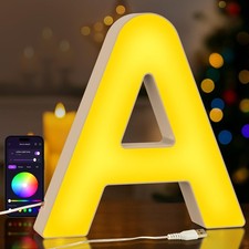 MeRGBWLife Light Up LED Letter Lights   USB Powered Color Changing Alphabet A
