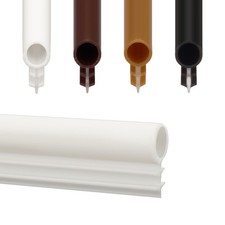 Window Weatherstrip Seal 1/4" Bulb Bubble Kerf Mount Gasket 25', White  Wi...