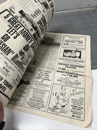 VINTAGE NEWSPAPER CITY OF KEW 125 YEARS SPECIAL SOUVENIR STILLWELL FORD 1985 - Bild 11 von 15