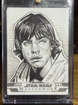 Topps Star War s Masterwork 24/25 Luke Skywalker Sketch 1of1 1/1
