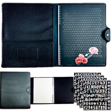 Floral Executive Portfolio Organizer Business Card Notepad Holder Deskset Office