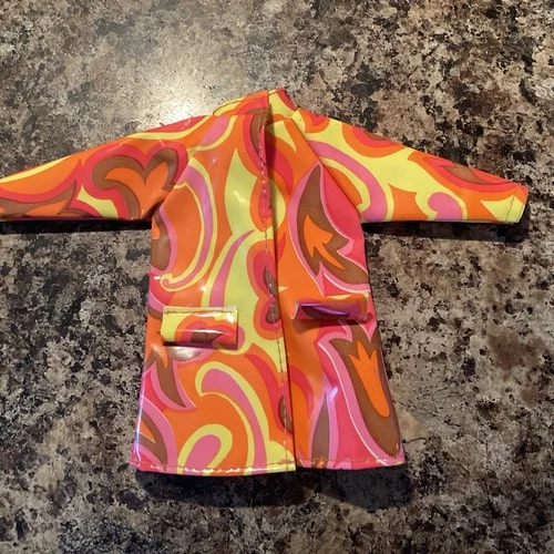 Vintage 1960's Barbie Shillman Clone Mod Outfit Raincoat Made In Hong Kong