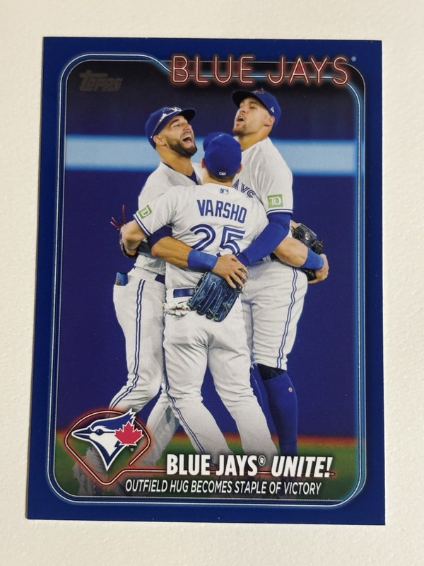 2024 Topps Series 1 Toronto Blue Jays Unite Checklist Blue Parallel # 167