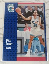 Dell Curry #19 Basketball card Fleer 1991 Charlotte Hornets