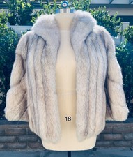 VTG Faberge Norwegian Fox Fur Coat Thick Luxurious Warm Regular Size M/L