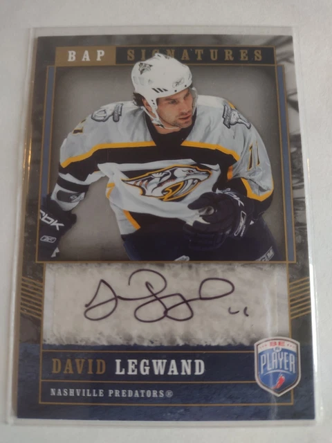 2006-07 BAP Be A Player Signatures Auto Autograph David Legwand 09/10
