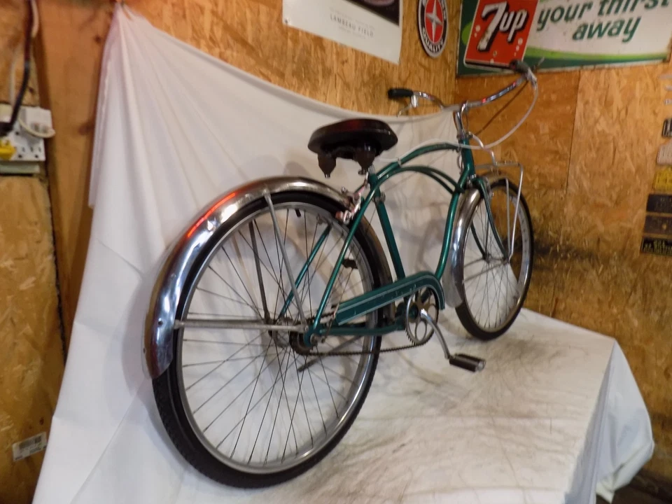 1954 SCHWINN CORVETTE MENS 3-SPEED BICYCLE VINTAGE CHEVY TYPHOON JAGUAR PANTHER - Image 2 of 4