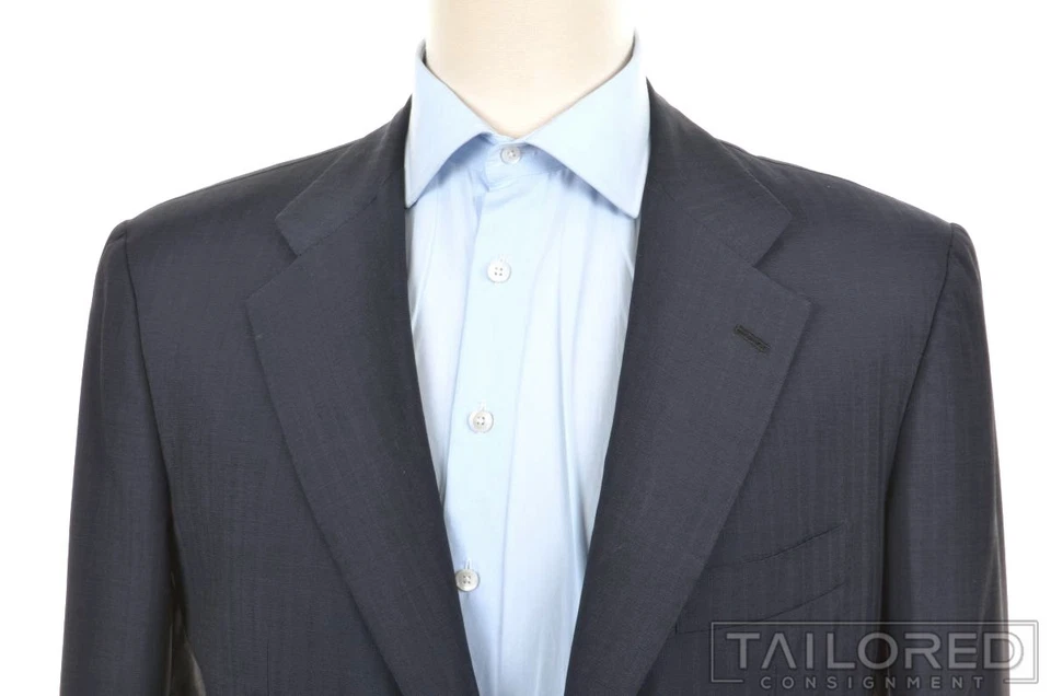 Blazer Chaqueta Abrigo Deportivo KITON Azul Sombra Rayas Lana - EU 54 / US 44 L Foto 3 de 4