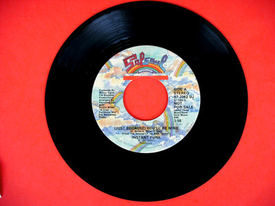 INSTANT FUNK ''Just Because You'll Be Mine'' RARE 1983 R&B Soul Funk Promo 45  N/M